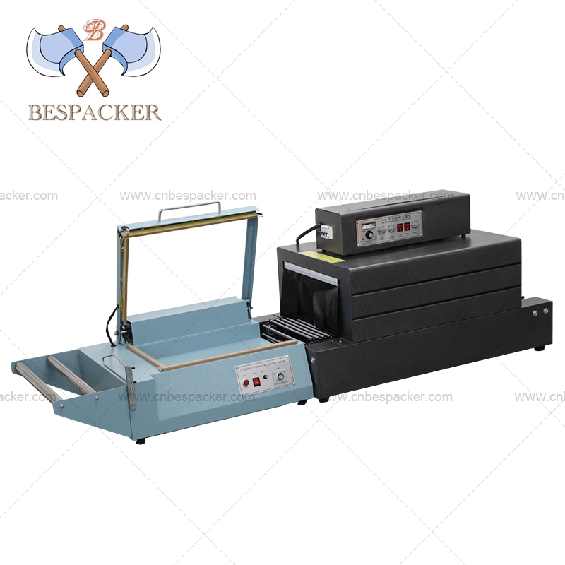 Bespacker FQL-380 manual L bar sealing and cutting machine with heat shrinkable wrapping machine