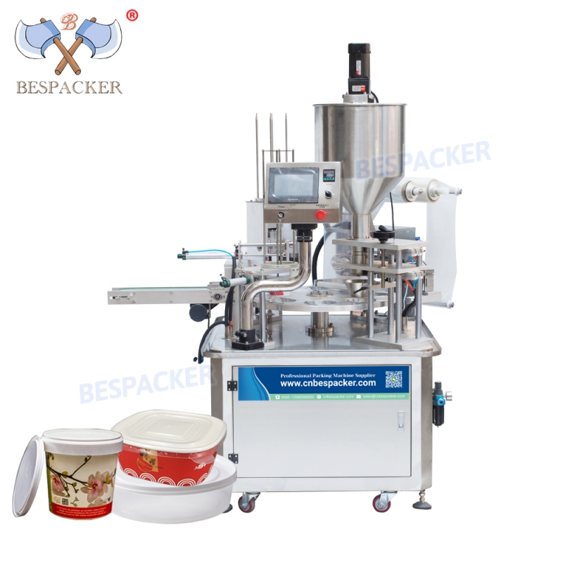 XBG-900  Automatic rotary plastic yogurt cup filling sealing machine